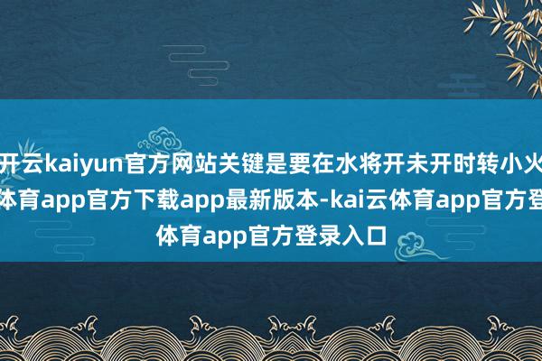 开云kaiyun官方网站关键是要在水将开未开时转小火-kai云体育app官方下载app最新版本-kai云体育app官方登录入口